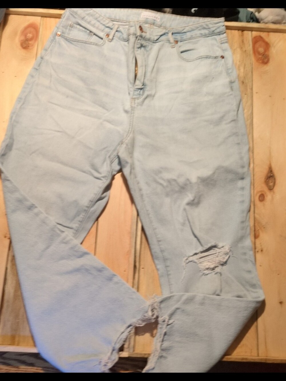 Loft the curvy straight crop jeans